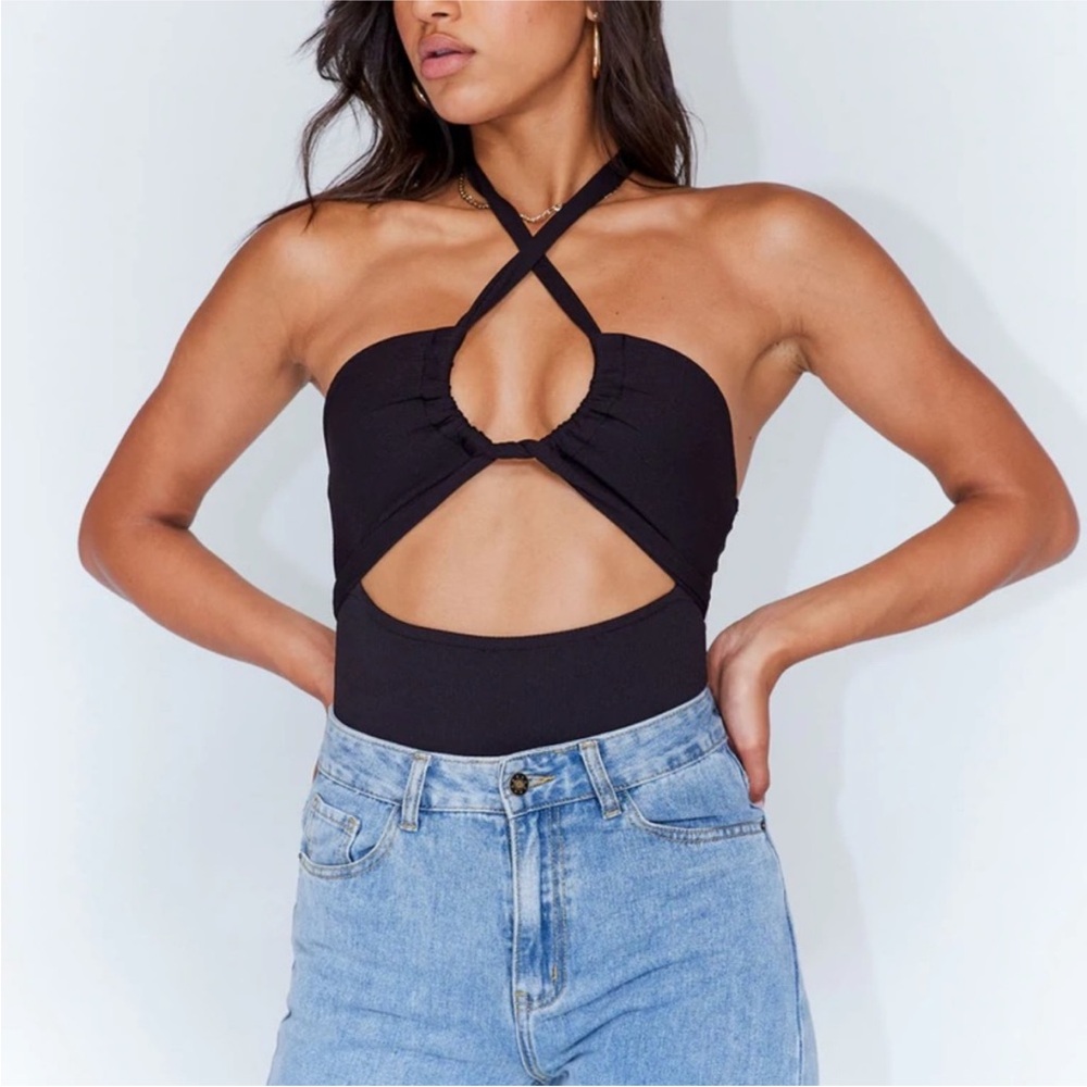 Princess Polly London Bodysuit Black